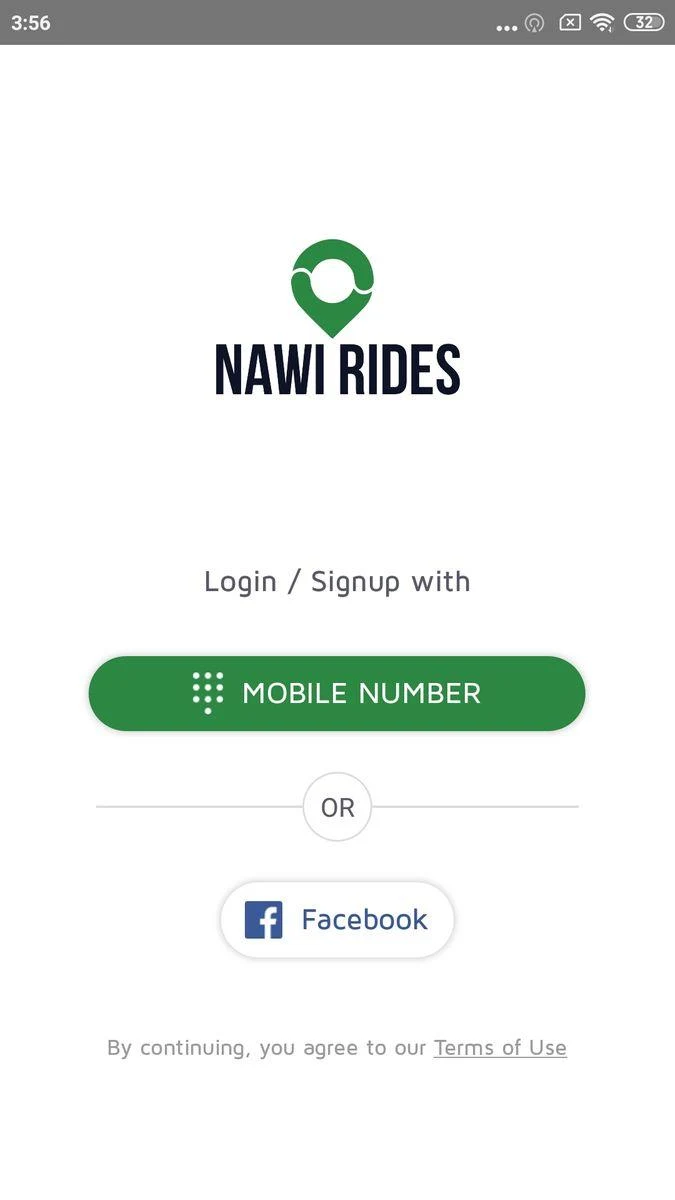 Nawi Rides mobile app screenshot